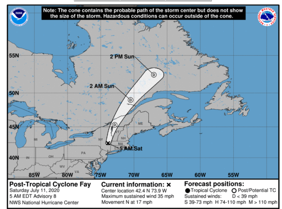 East Coast S Insured Loss From Tropical Storm Fay To Tally Near 400 Million Kcc
